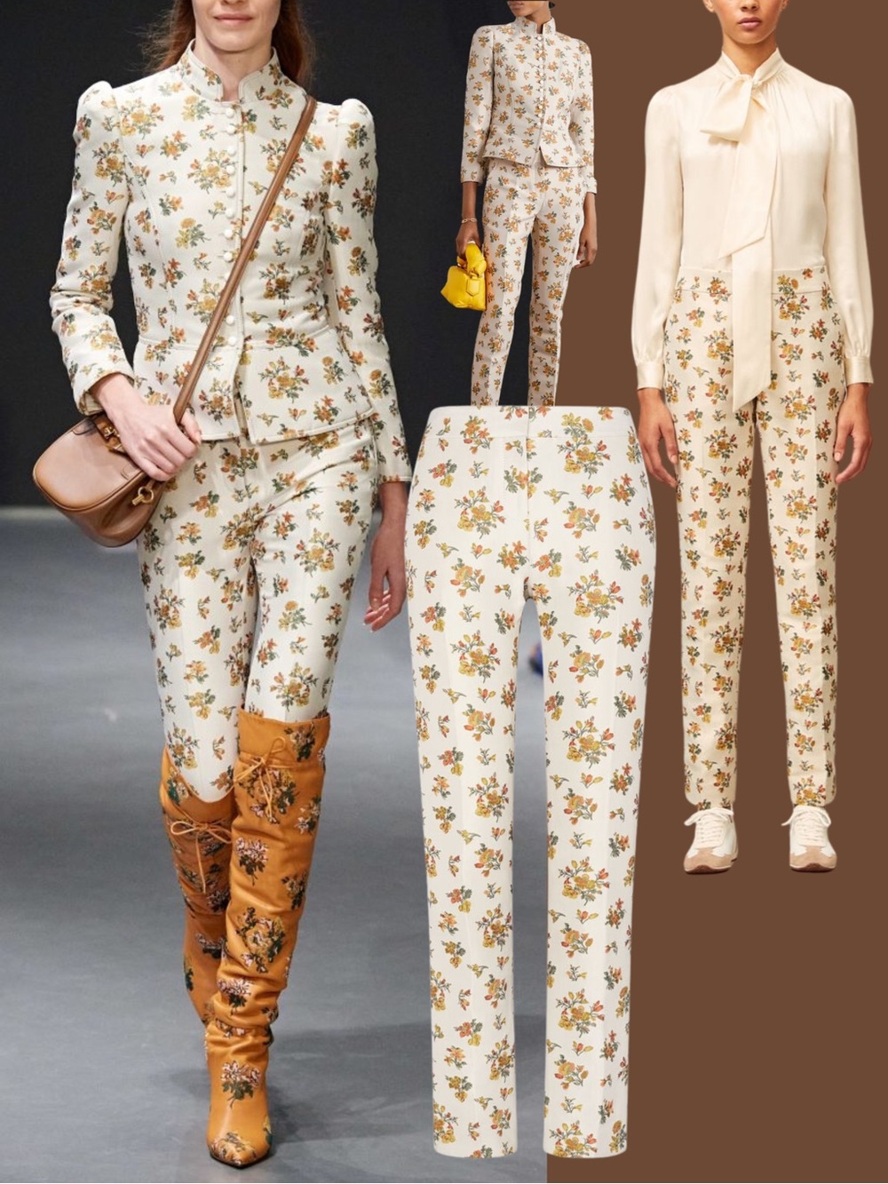 Tory Burch Fall 2020 Runway Floral Jacquard Pants ✨
